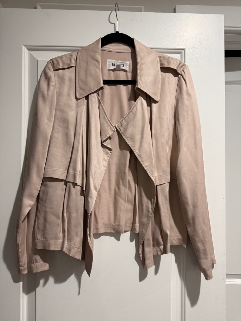 BB Dakota Blush Open-Front Trench Jacket